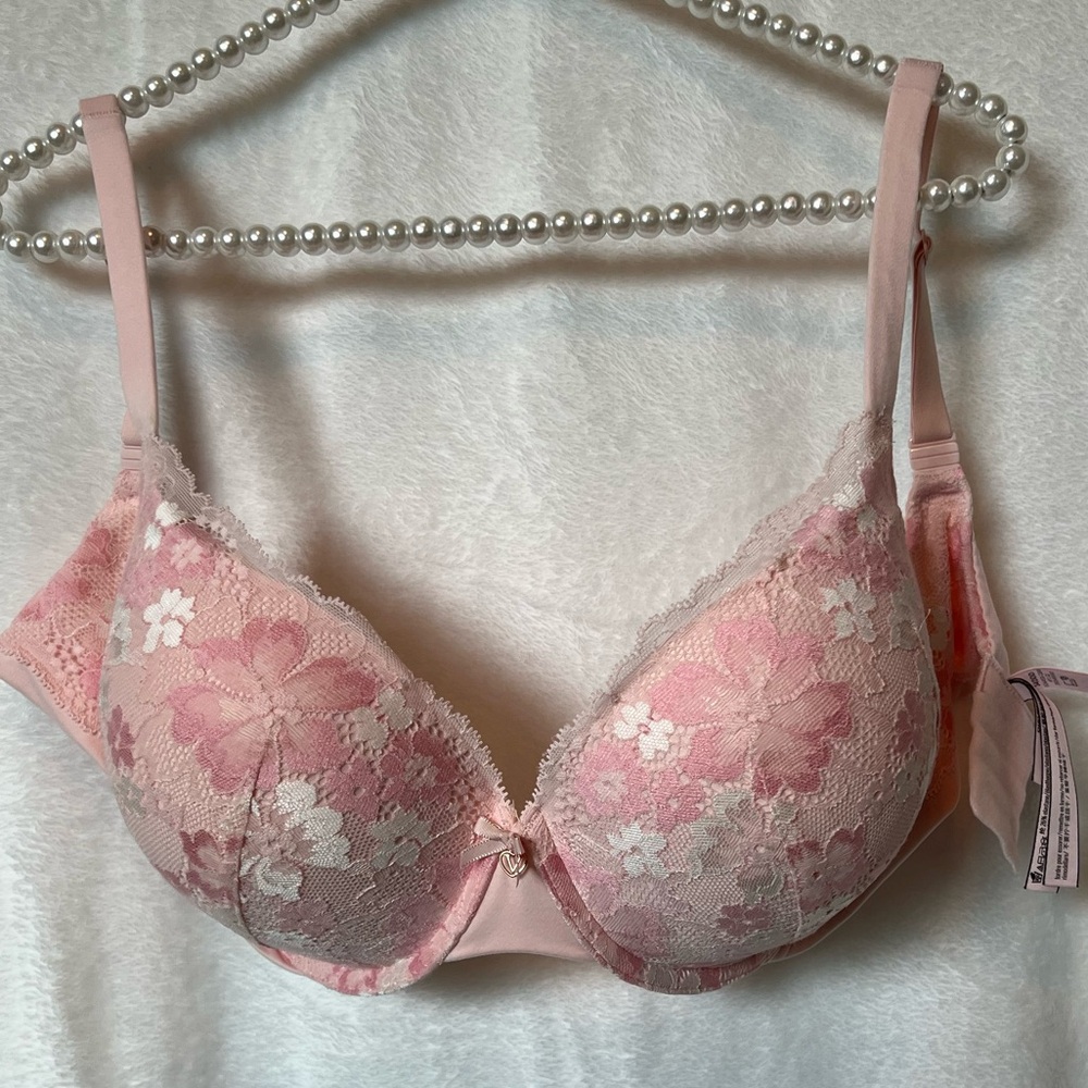 Victoria's Secret Body by Victoria 34DDD Pink Floral Padded bra